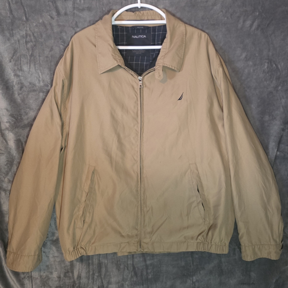 Nautica Men's Tan Windbreaker/ Golf Jacket (Size XXL)